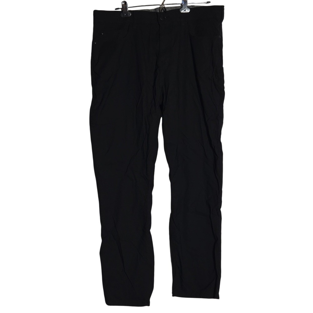 Members Mark Mens Black Denali Straight Fit Pant 36x30 Stretch Nylon Travel Gorp